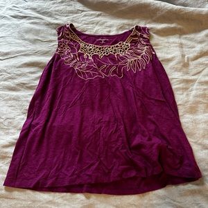 Purple croft&barrow 1X tank top